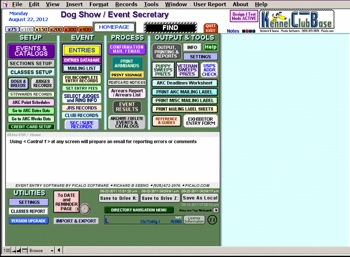 Main Menu / Homepage Screenshot